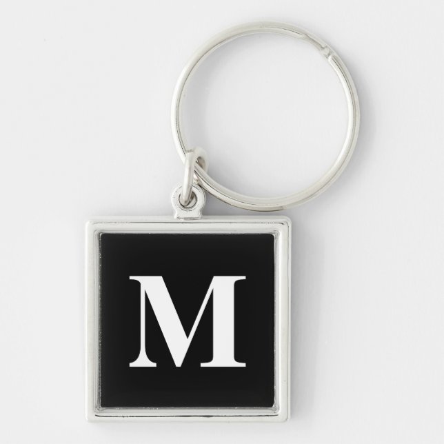 Klassischer Serif Mit Monogramm Schlüsselanhänger (Vorne)