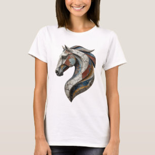 Klassischer Silber ABSTRACT ART Kunstdruck T-Shirt