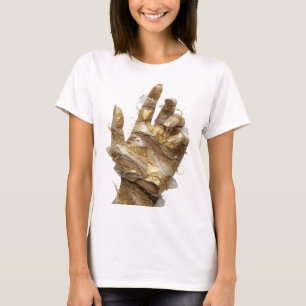 Klassischer Silber ABSTRACT ART Mode Druck T-Shirt