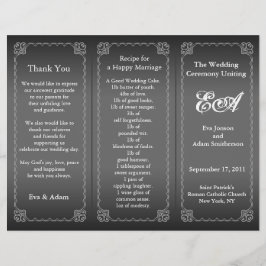 Klassischer Silbergrau für das Hochzeitsprogramm