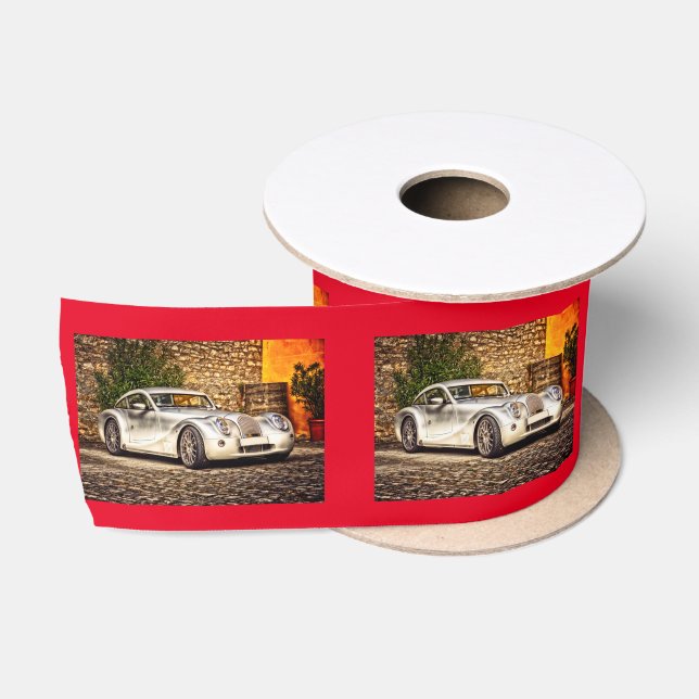 Klassischer Silbersportwagen Satinband (Spule)
