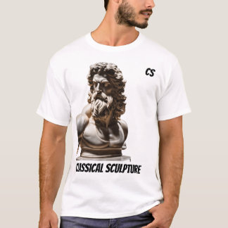 Klassischer Skulpturengrafischer T - Shirt