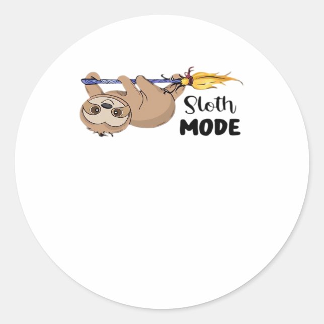 Klassischer Sloth-Mode-T - Shirt Runder Aufkleber (Vorderseite)