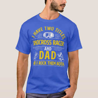 Klassischer Snocross Racing Vater Ein Schneemobil  T-Shirt