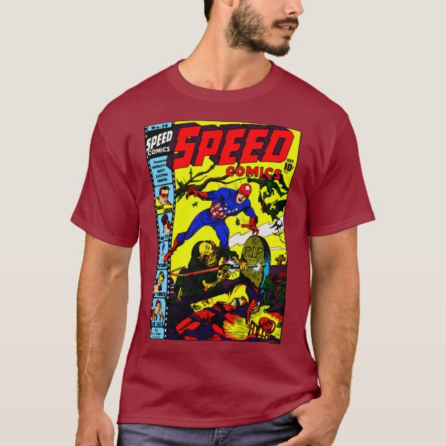 Klassischer SPEED-Comic-T - Shirt der 40er Jahre (Vorderseite)