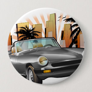 Klassischer Sportwagen Button