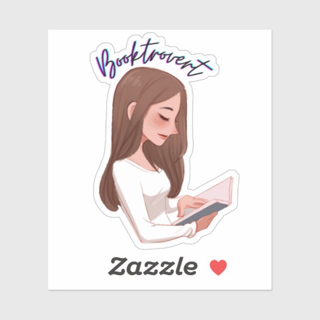 Klassischer Sticker für Booktrovert (Blatt)