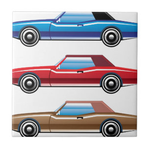 Klassischer Stil altes Fahrzeug Vektor Clip-Art Fliese