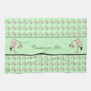 Klassischer Storch (neutrales) 1 Geschirrtuch