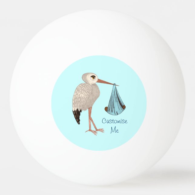 Klassischer Stork (blau) 2 Tischtennisball (Vorderseite)