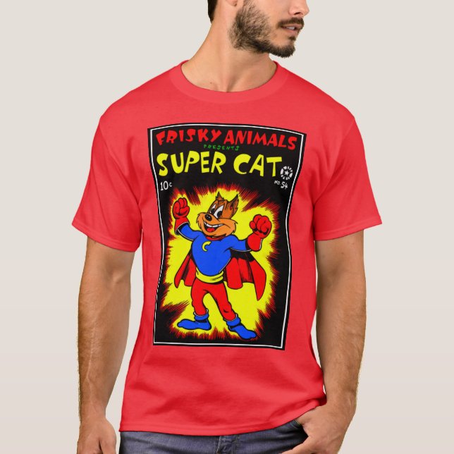 Klassischer SuperCat-T - Shirt der 50er Jahre (Vorderseite)