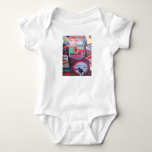 Klassischer Surf-Aufkleber Baby Strampler