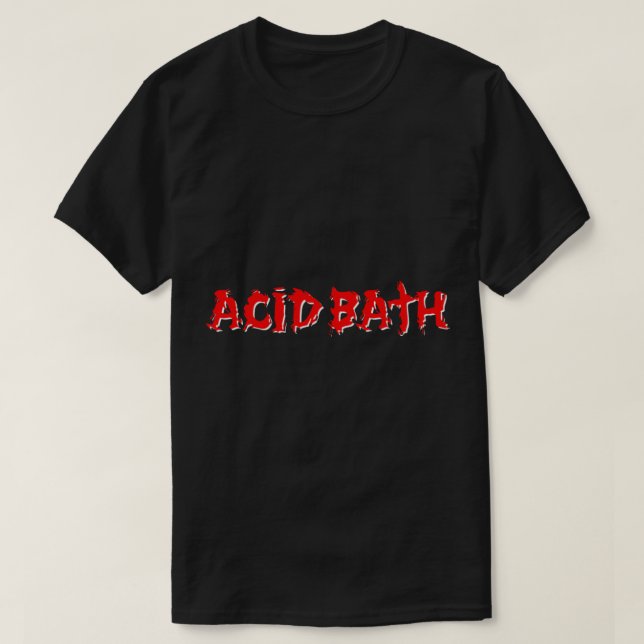 Klassischer T - Shirt für das saure Bath Band-Logo (Design vorne)