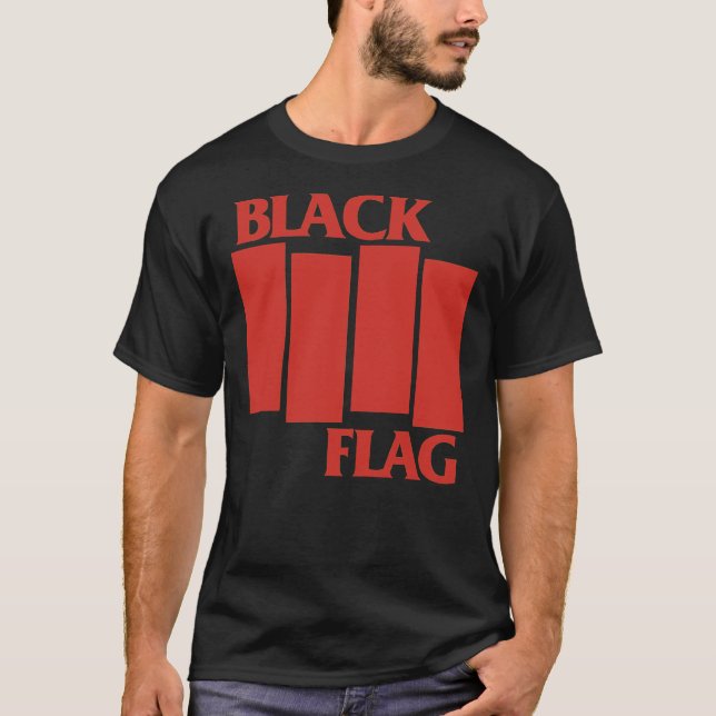 Klassischer T - Shirt für das Schwarze Flag-Logo (Vorderseite)