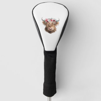 Klassischer T - Shirt für Hochland-Kuh-Malerei Golf Headcover