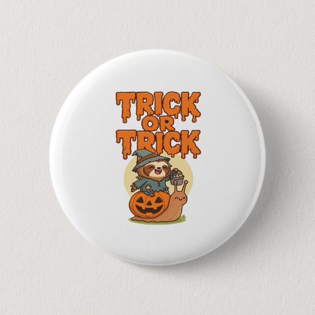 Klassischer T - Shirt für Trick oder Treat Button (Vorderseite)