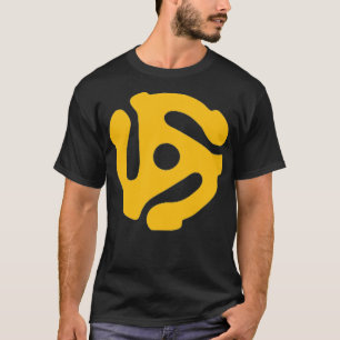Klassischer T - Shirt mit 45 RPM-Aufzeichnungsadap