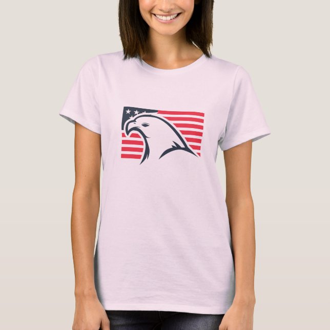 Klassischer T - Shirt mit Adlermarke der USA (Vorderseite)