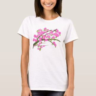 Klassischer T - Shirt mit Blume Design
