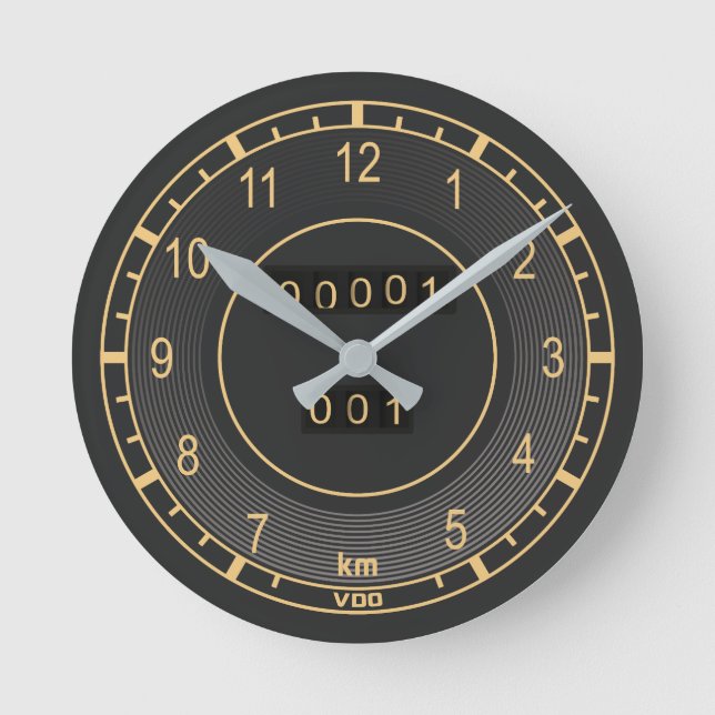 Klassischer Tachometer Uhr (Vorderseite)