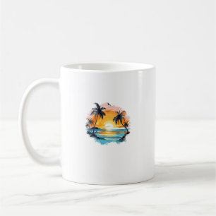 Klassischer Tasse Tropischer Sonnenuntergang – Des