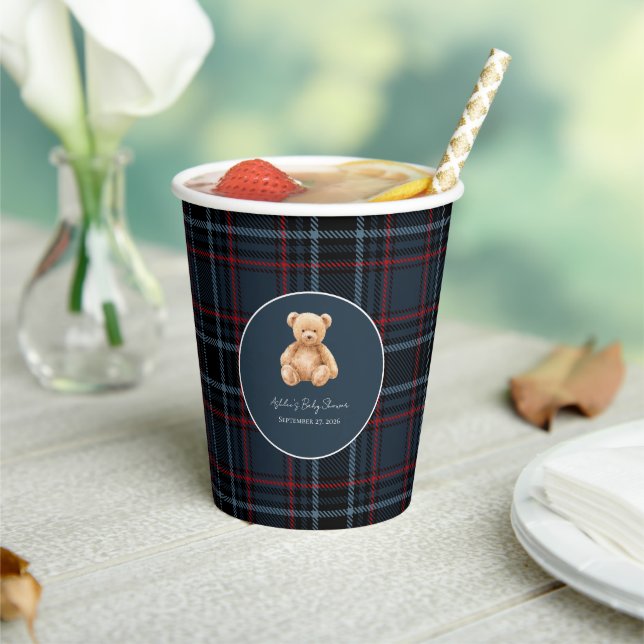 Klassischer Teddybär-Babyshower im Prepper-Stil Pappbecher (In Situ)