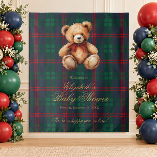 Klassischer Teddybär Preppy-Baby-Party-Rückwand Wandteppich