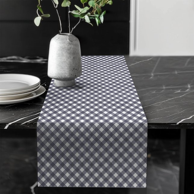 Klassischer Tischläufer in Navy und Blue (Classic Checkered Table Runner in Navy and Blue)