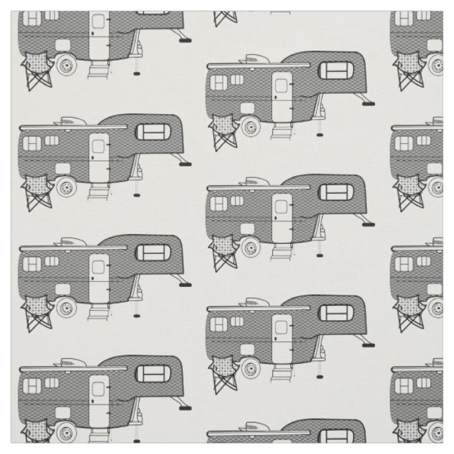 Klassischer Trailer Caravan Thunder_Cove Stoff (Muster)