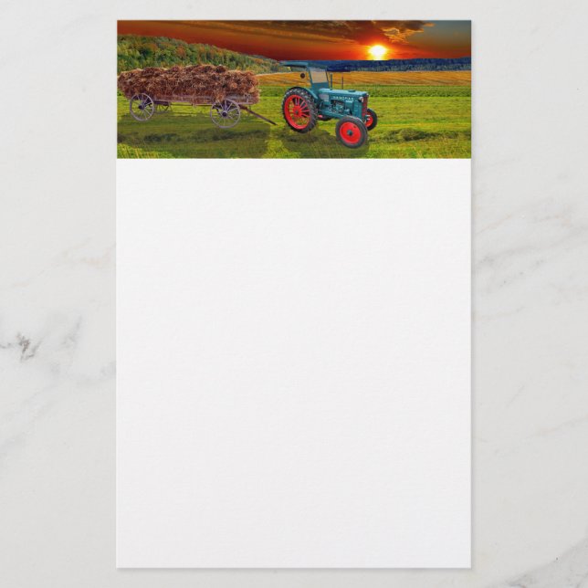 "Klassischer Trecker" Briefpapier (Vorderseite)