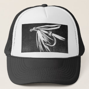 Klassischer Trout Fly Hat "Nass Fly Black" Truckerkappe