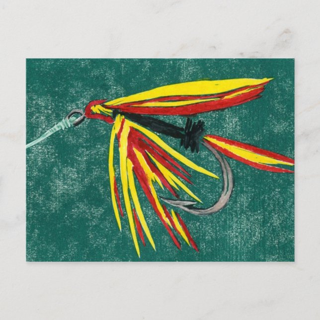 Klassischer Trout Fly Postcard "Firecracker" Postkarte (Vorderseite)