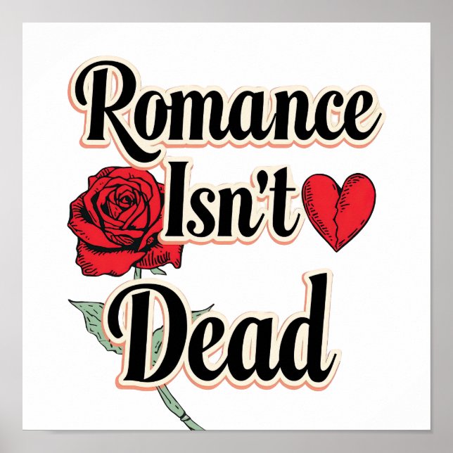 Klassischer Valentinstag-Liebespruch Poster (Vorne)