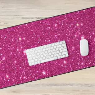 Klassischer Valentinstag-Trend in Rosa Glitter-Opt Schreibtischunterlage