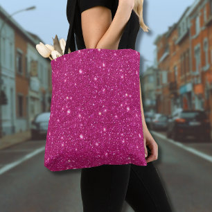 Klassischer Valentinstag-Trend in Rosa Glitter-Opt Tasche