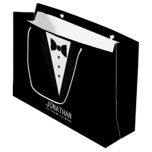 Klassischer Vater der Braut Hochzeit Tuxedo Große Geschenktüte