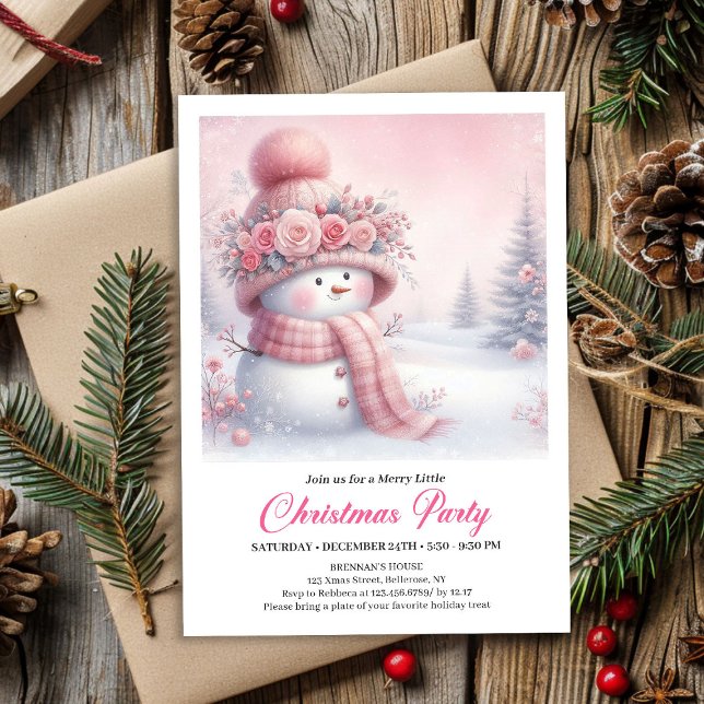 Klassischer verschneiter Wald Kinder-Digitaldownlo Einladung (Classic Snowy Forest Kids Digital Download Christmas Invitation

)