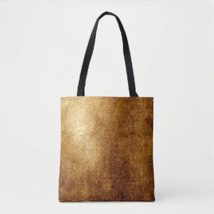 Klassischer verzierter Metallteller aus Gold Tasche