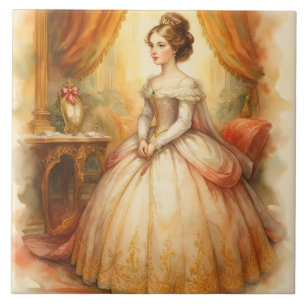 Klassischer, Viktorianischer Stil, schöne Prinzess Fliese