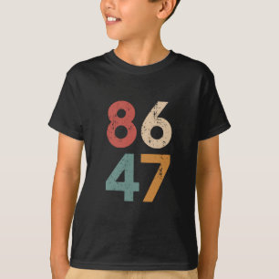 Klassischer Vintage 80er Stil 86 47 Anti Trump T-Shirt