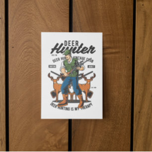 Klassischer Vintage-Hirschjäger-Spruch Mancave Postkarte