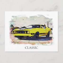 *~* Klassischer Vintager antiker Gelber Bananenkra Postkarte