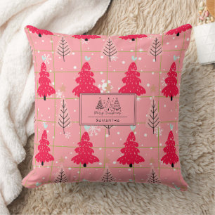Klassischer Vintager Urlaubsmuster-Weihnachtsbaum  Kissen