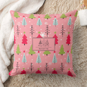 Klassischer Vintager Urlaubsmuster-Weihnachtsbaum Kissen