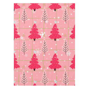 Klassischer Vintager Urlaubsmuster-Weihnachtsbaum Tischdecke