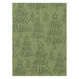 Klassischer Vintager Urlaubsmuster-Weihnachtsbaum Tischdecke