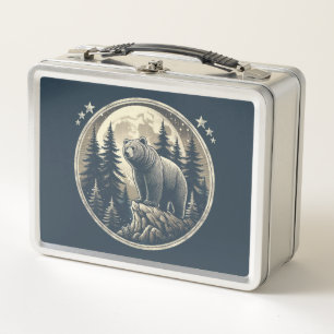 Klassischer/Vintager Wildbär Metall Brotdose
