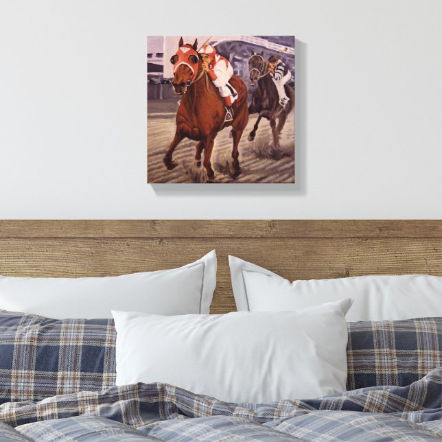 Klassischer Vollblüter, Sieger Leinwanddruck (Insitu (Schlafzimmer))