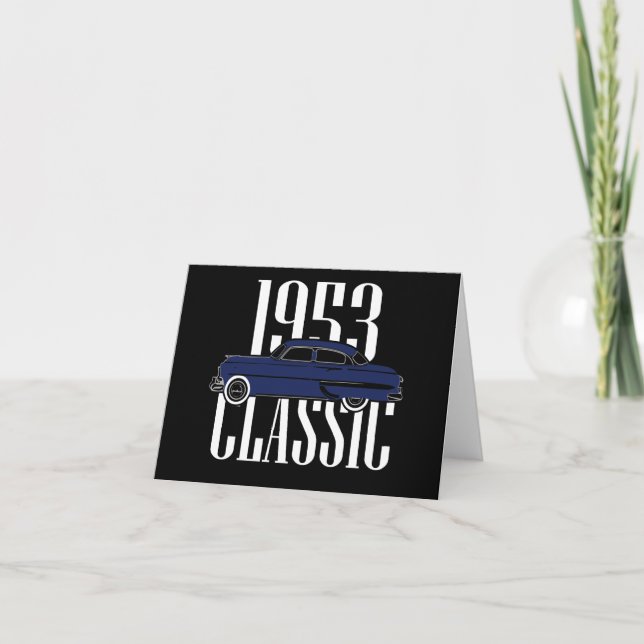 Klassischer Wagen 1953 Feiertagskarte (Vorderseite)