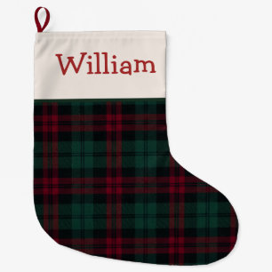 Klassischer Weihnachts-Plaid-Schuh mit Personalisi Großer Weihnachtsstrumpf